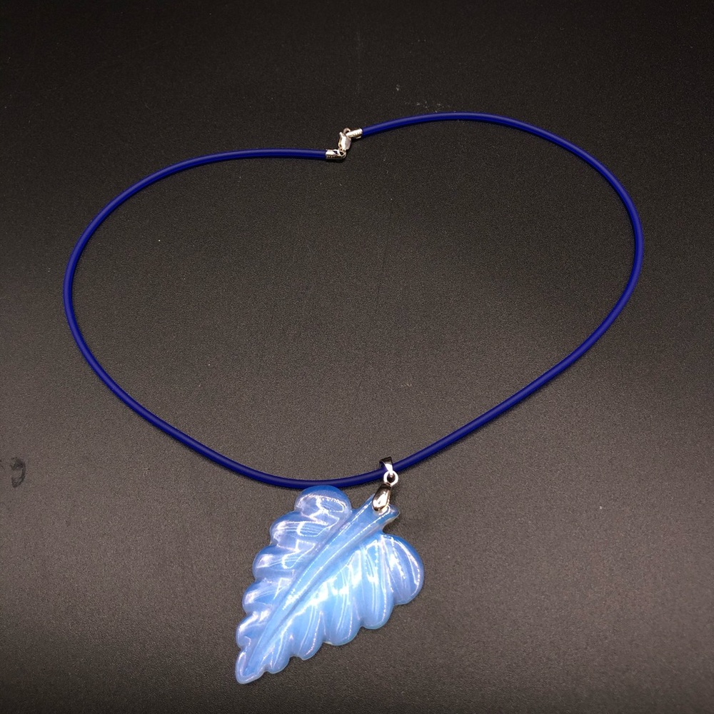 Opalescent Art Glass Pendant Necklace